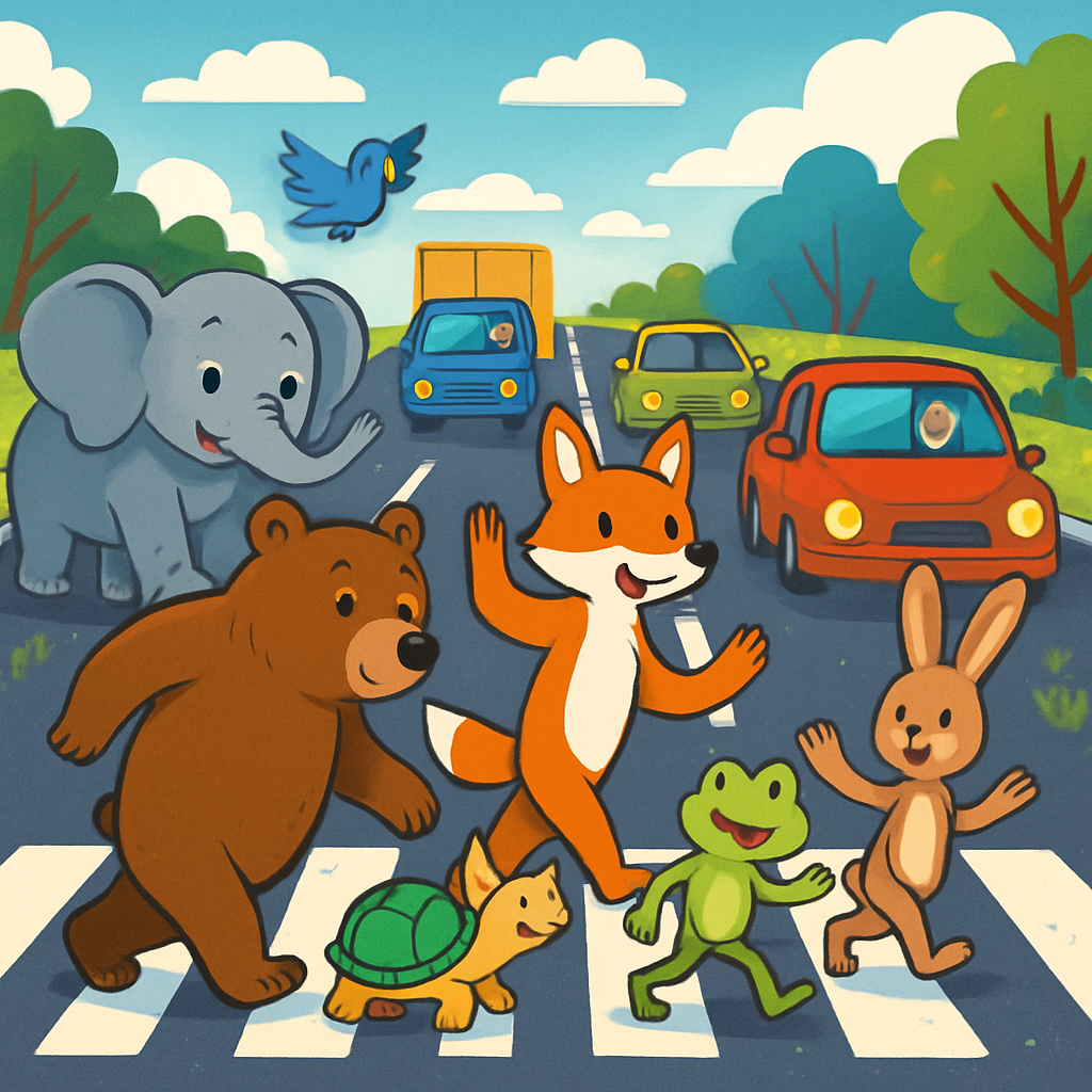 A fun game about animals crossing the road